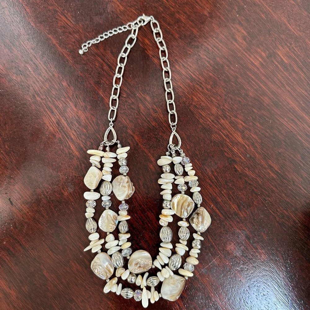 Sea Shell and Pearl Necklace